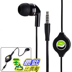 [106美國直購] Mono Retractable Premium B01CTAJ07W Sound Handsfree Single Earbud Mic 麥克風耳機