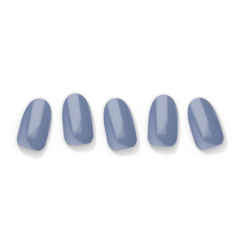 【無痕光療凝膠美甲貼】純色款 紺青之海 DIY 質感指甲貼片