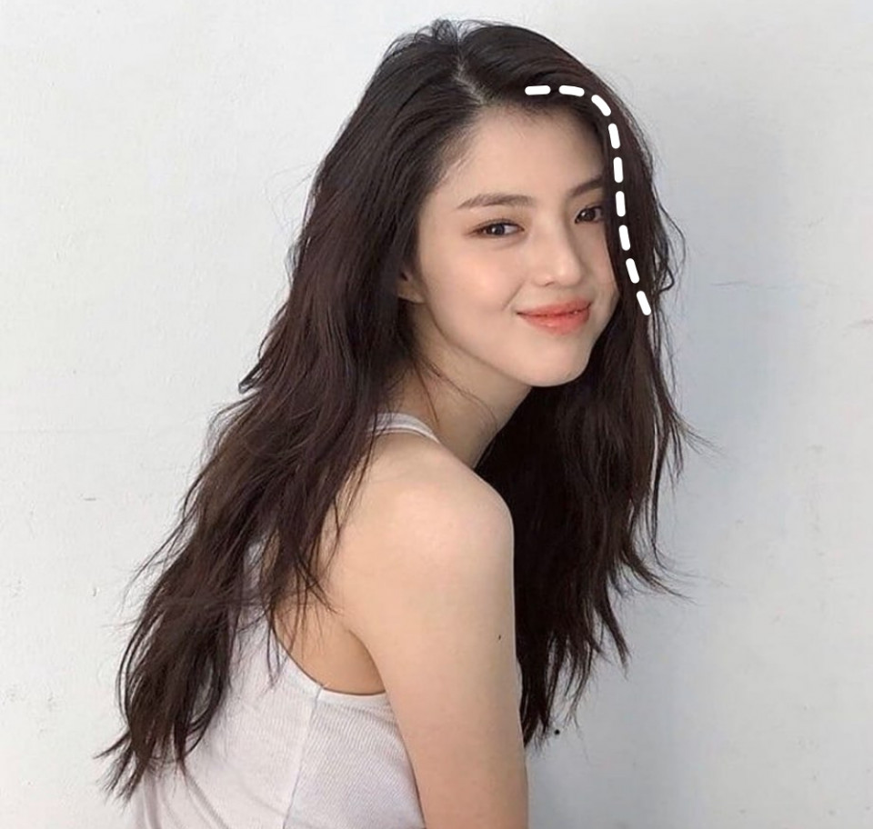 韓素希「外翻直角瀏海」