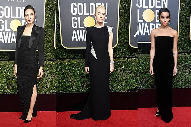  Arti  Parade Busana Hitam  di Karpet Merah  Golden Globes 2021