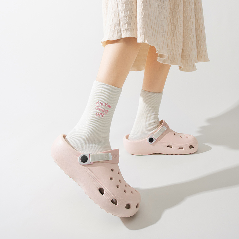 【Amoscova】洞洞鞋 女款洞洞鞋 厚底洞洞鞋 防滑拖鞋 包頭涼鞋 涼拖鞋 懶人鞋 居家涼拖(1694)