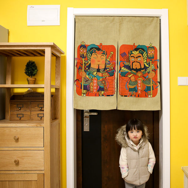 門神 棉麻門簾 窗簾 風水簾 玄關GBC-3705