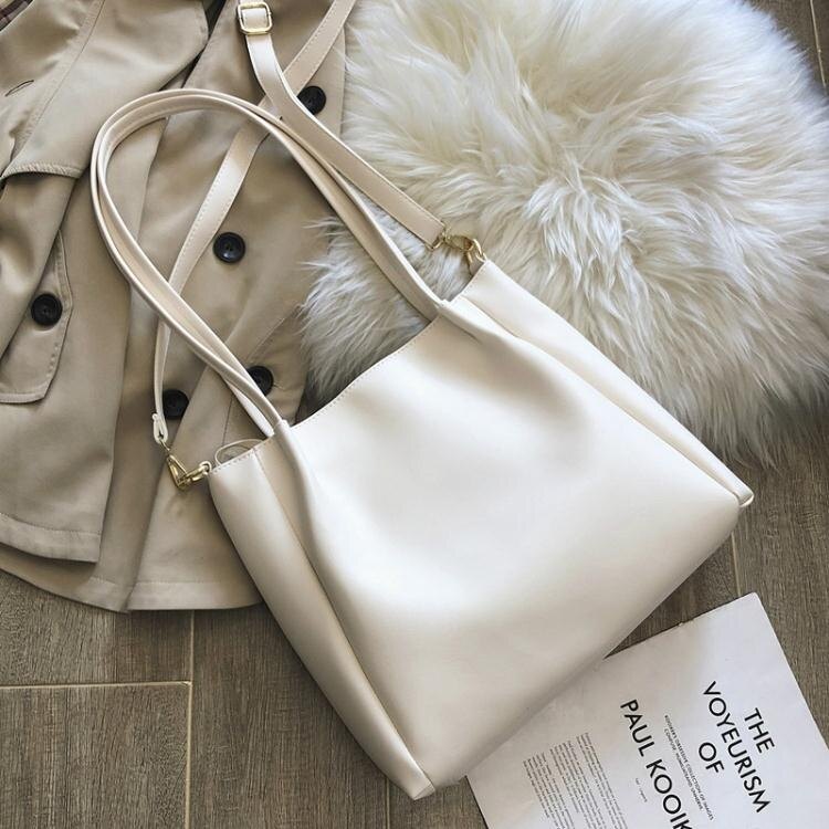 包包女2020新款潮韓版百搭單肩包大容量簡約托特包學生手提斜挎包