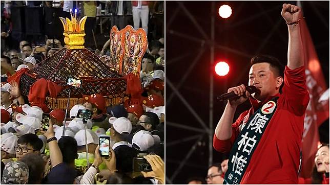 基進黨立委陳柏惟對大甲媽祖遶境是否停辦發表看法。（圖／TVBS資料畫面、翻攝自陳柏惟臉書)