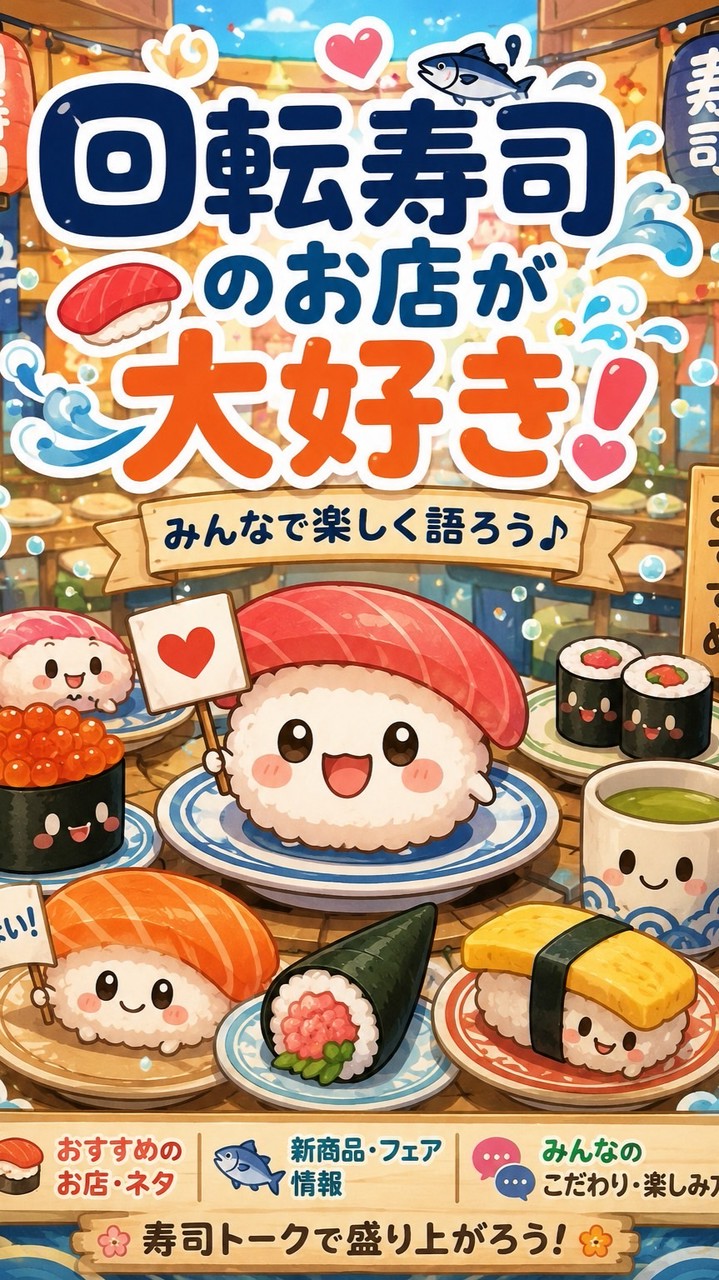 回転寿司のお店が大好き！