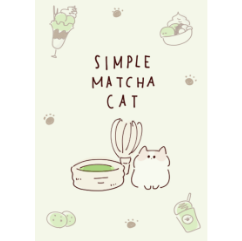 Simple matcha cat.