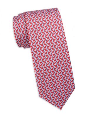 An allover spray can printed motif accents this silk tie for a statement look.; Silk; Dry clean; Mad