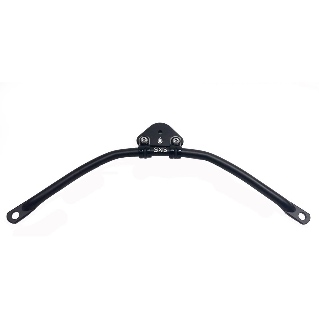 品 牌:SIXIS產品名稱:M-POST多功能前支架 顏 色: 消光黑對應車種:GOGORO1/GOGORO2規格/尺寸/功能6061鋁管一體成形荷重10Kg可搭載前掛包/手機支架/Garmin導航/