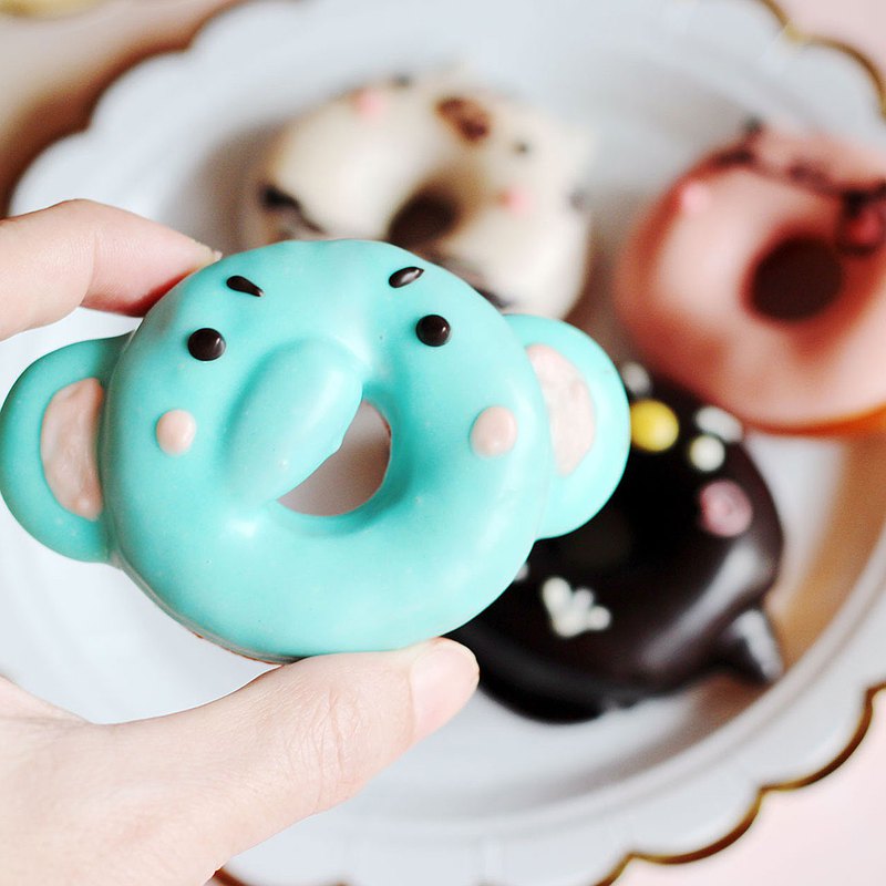 阿丸的動物圓迷你甜甜圈禮盒/12入
