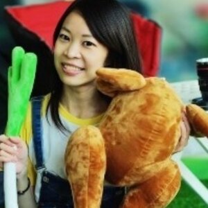 美麗大街【S105120818】烤雞抱枕靠墊卡通搞怪公​​仔布娃娃