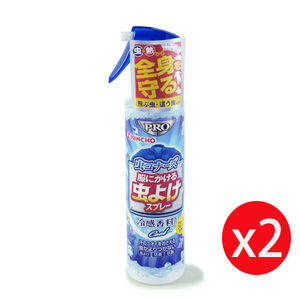日本KINCHO金鳥衣類專用涼感消臭驅蚊噴霧 200ml x2入