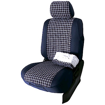 【葵花】量身訂做-汽車椅套-布料-格子萊卡A-休旅車-9人座款1-3排