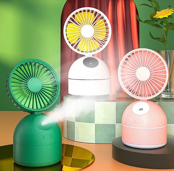 噴霧制冷USB小型電風扇帶加濕器靜音辦公室桌面桌上電扇空調迷你學生宿舍便攜式「英雄聯盟」