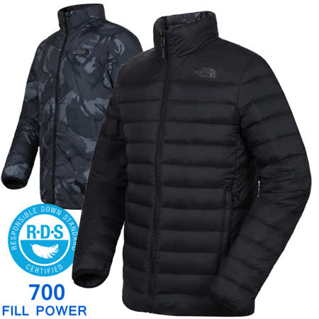 ◆700蓬鬆度鵝絨填充 ◆DWR防潑水面料 ◆兩面穿著設計