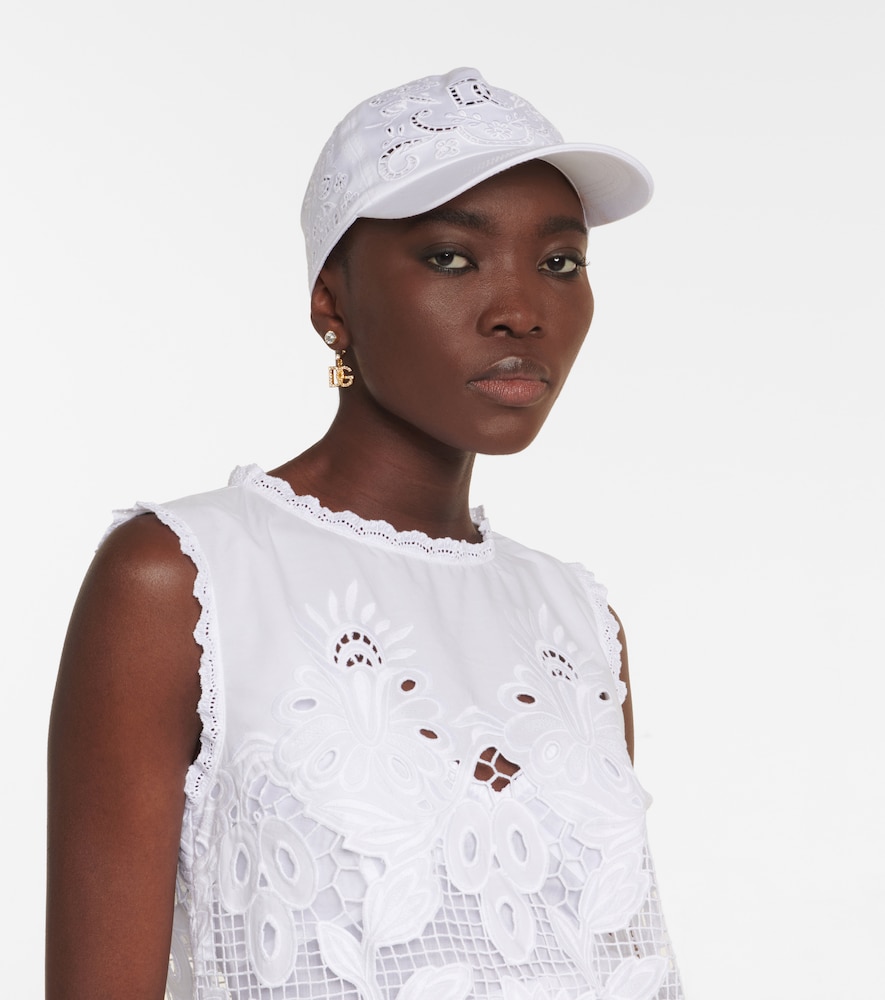 Broderie anglaise baseball cap
