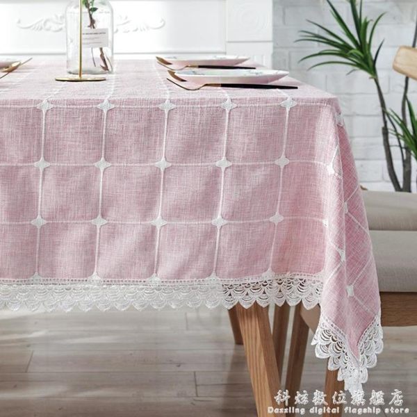 桌布布藝棉麻小清新ins日式防燙書桌茶幾桌布網紅長方形臺布北歐