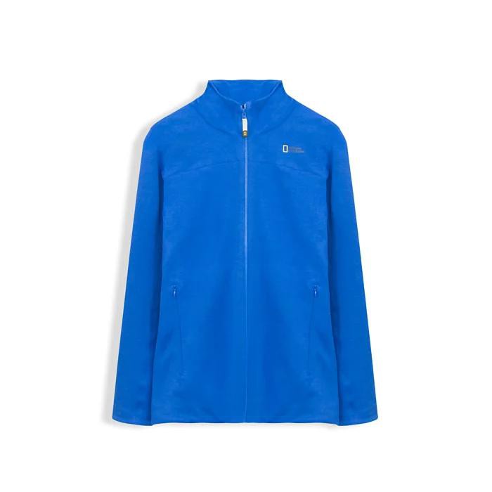 國家地理 男款極彈延展立領外套-海洋藍