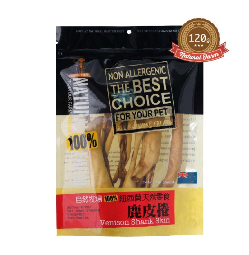 自然牧場 紐西蘭天然零食 - 鹿皮捲 120g。寵物用品人氣店家逗奇寵物創意生活館的主餐零食區、嚴選寵物零食 Treat、自然牧場有最棒的商品。快到日本NO.1的Rakuten樂天市場的安全環境中盡情