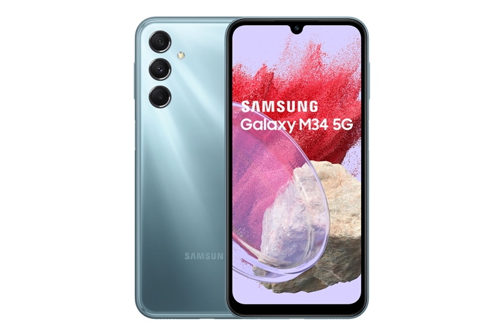Galaxy M34 外觀以簡約時尚的金屬光澤背蓋展現細膩質感。