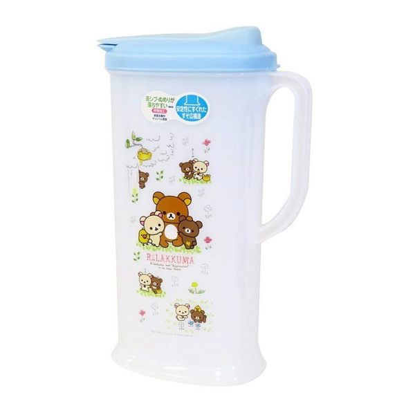 【震撼精品百貨】Rilakkuma San-X 拉拉熊懶懶熊~塑膠冷水壺(藍蓋/2L)日本製 #11318