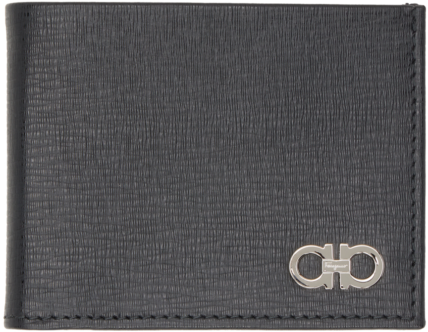 Ferragamo 黑色 Gancini 钱包