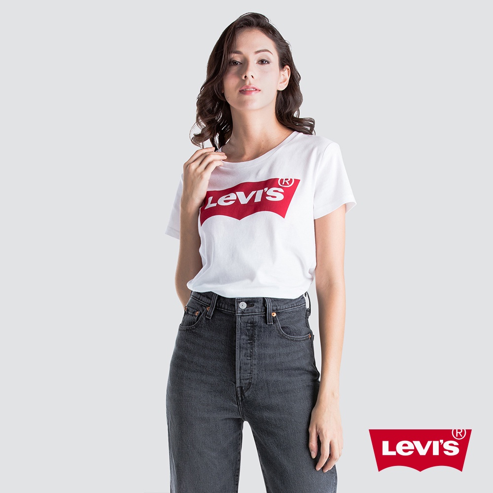 Levis 短袖T恤 / 修身版型 / 經典Logo 白 女款 17369-0974-熱賣單品