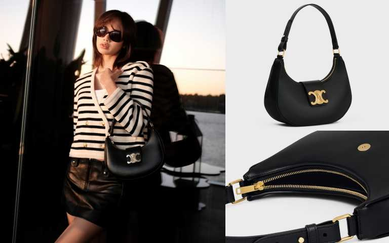 AVA TRIOMPHE黑色光滑小牛皮手袋CELINE BY HEDI SLIMANE／85,000元（圖／品牌提供）