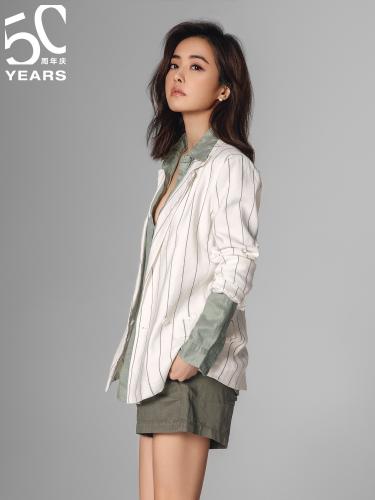 蔡依林同款柔軟棉麻混紡抽繩中腰短褲