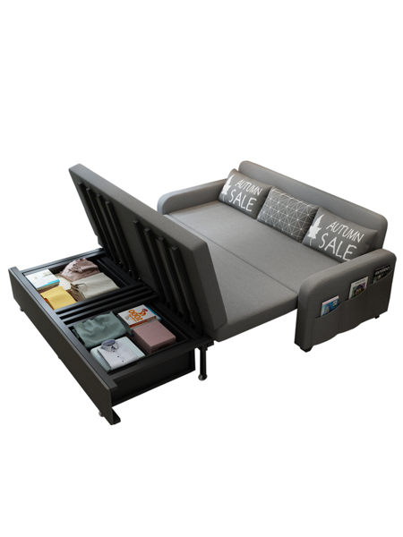 可折疊沙發床兩用客廳雙人儲物書房小戶型簡約現代多功能【壹件免運】