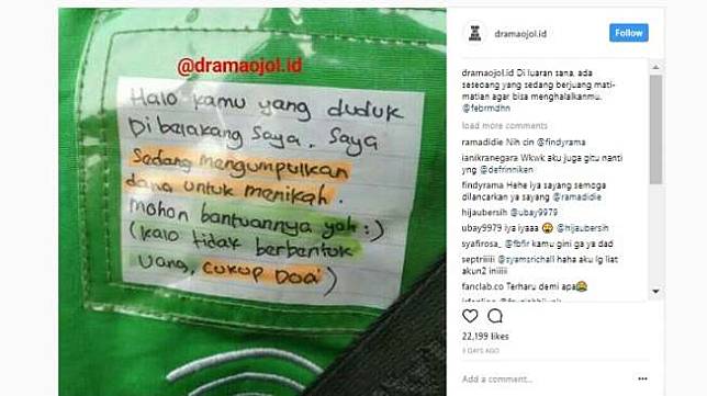 Anda Pasti Tertawa Lihat Tulisan di Helm Ojek Online Ini