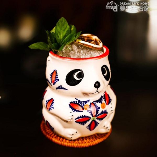 超萌可愛熊提基杯創意夏威夷tiki杯子陶瓷杯個性酒吧專用雞尾酒杯 夢想生活家