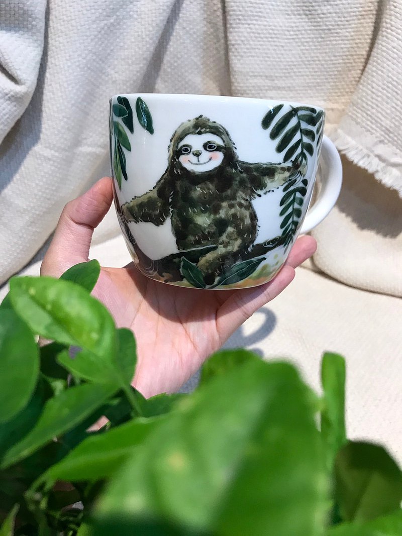 手拉坯 樹懶咖啡杯 350c.c 生日禮物/聖誕節禮物/入厝禮