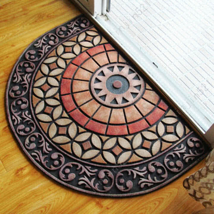 底部環保橡膠材質+磨砂設計防滑耐磨 正面植絨材質絨毛設計可刮除泥沙 地墊厚度厚實可較長時間使用 歐式風格任何空間皆可擺放 厚度約8mm~10mm 長方形尺寸: 58*88cm 約5.6公斤 半弧形尺寸