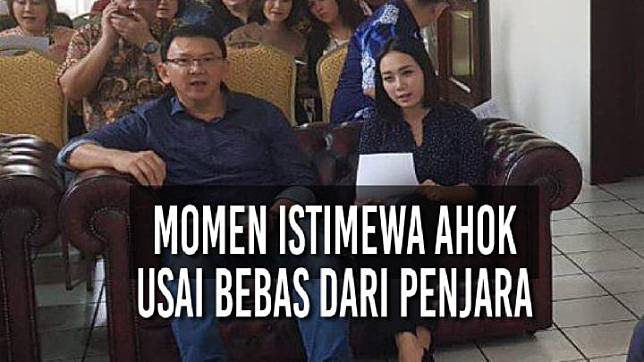 Usai bebas menjalani hukuman atas dakwaan penistaaan agama, Ahok berkumpul dengan keluarga dan kerabat di hari pertama kebebasannya. INSTAGRAM AHOKFAMILY