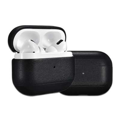 適用於AirPods Pro 真機開模，孔位精準 微顆粒頭層牛皮手工打造 兼俱時尚及保護性 台灣代理公司貨