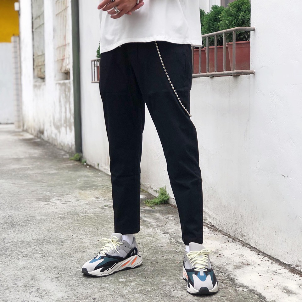 錐形 窄管 彈性 西裝褲 黑 6021BK