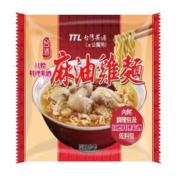 ◎百年老店台酒公司（原公賣局)|◎獨家料理酒包、鮮嫩雞肉料理包|◎濃郁的湯頭加上香Q的細麵品牌:TTL台酒品牌國別:台灣種類:泡麵包裝型式:袋裝保存方法:勿置於高溫潮濕或陽光直射處;開封後請立即食用。