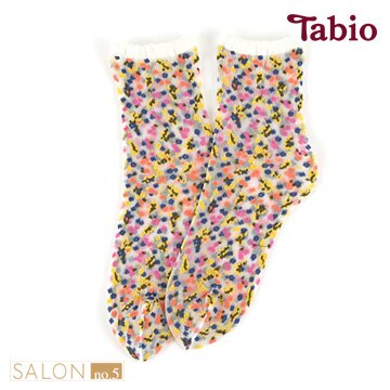 【靴下屋Tabio】可愛印花薄紗透明短襪 / 日本職人手做