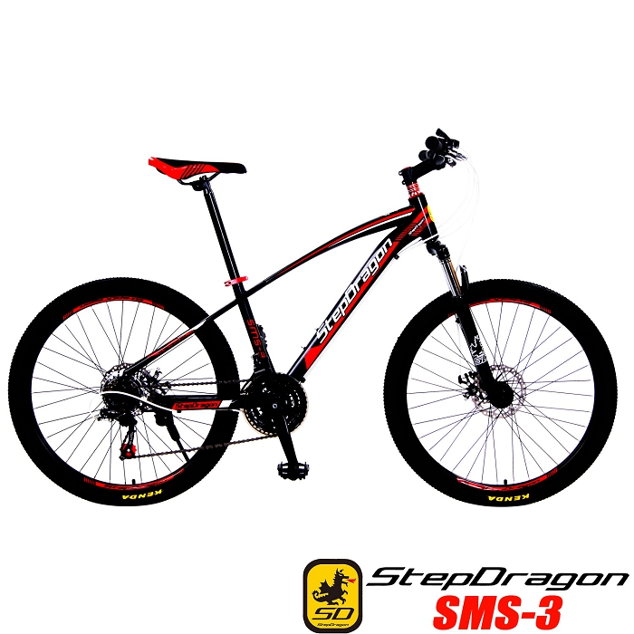 【StepDragon】SMS-3 日本 SHIMANO 21速碟煞登山車黑紅