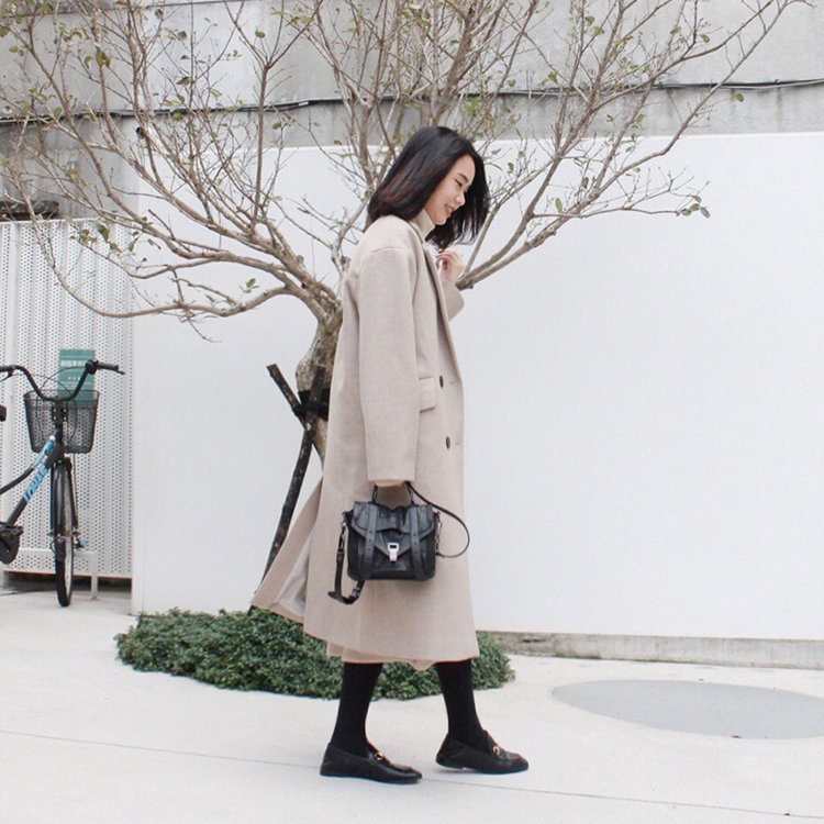 冬日氣質穿搭 馬銜釦樂福鞋穿搭推薦 小編實拍