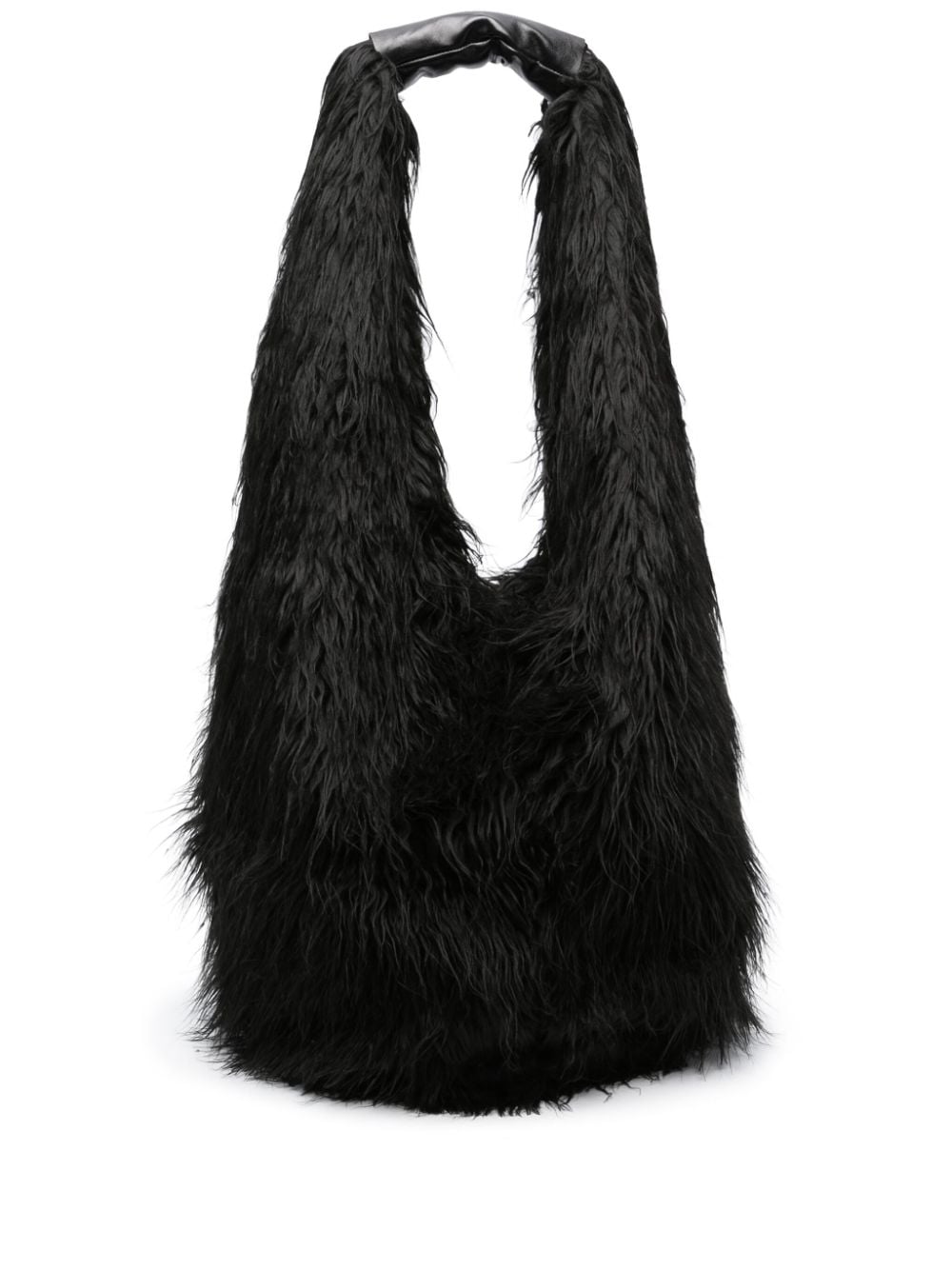 OUR LEGACY - Drip faux-fur tote bag - men - Calf Leather/Polyester/Polyamide/Acrylic - One Size - Black