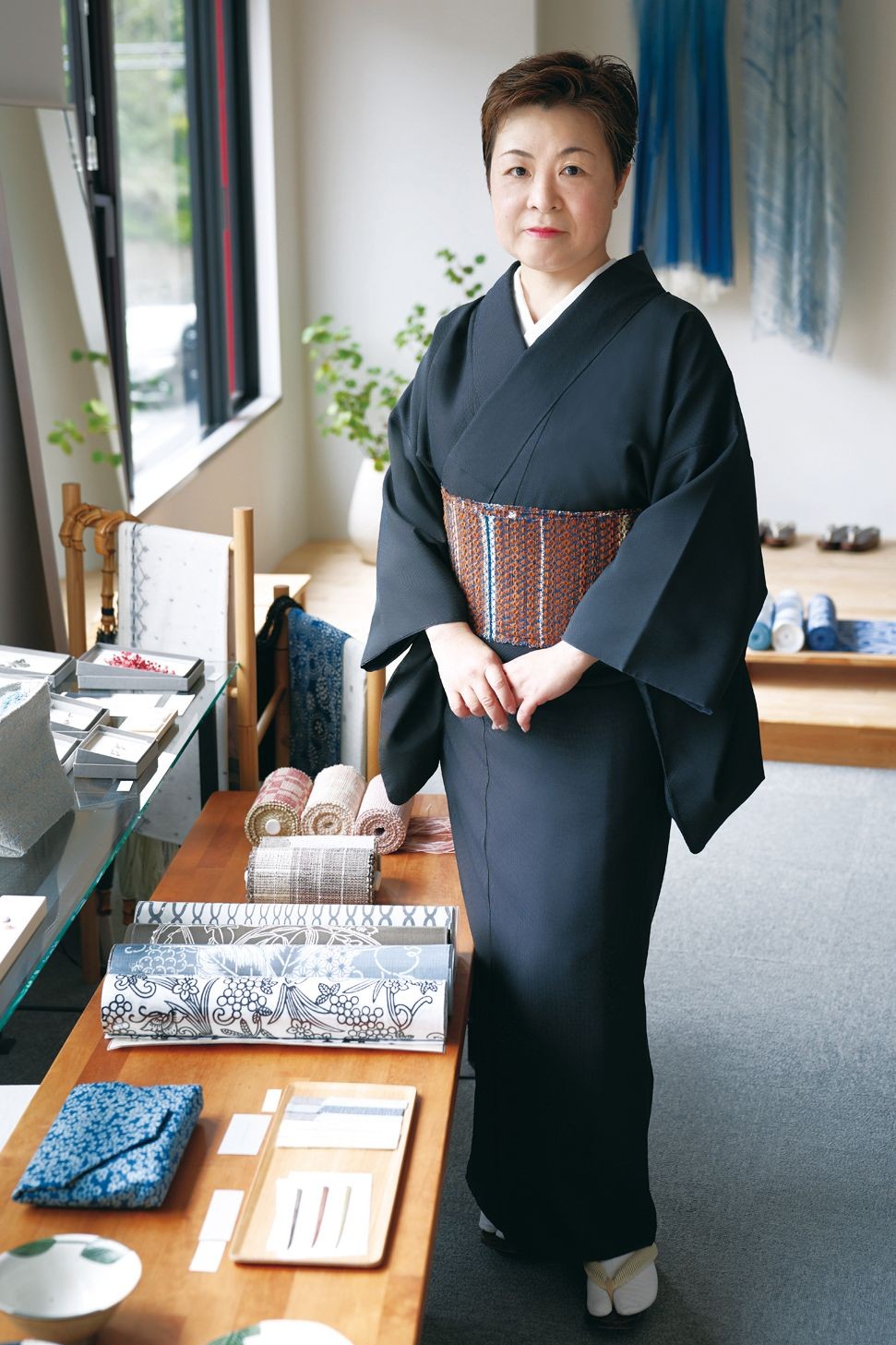 紫の情緒 時代布と時代衣裳 池田 店主 池田由紀子のきものコーディネート