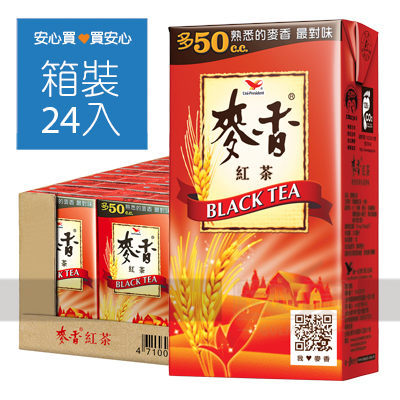 【統一】麥香紅茶300ml，24罐/箱，平均單價9.17元