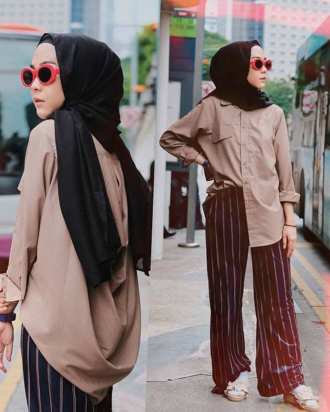 Ootd Hijab  Dengan Kemeja  Dan Jeans Hijab  Converse