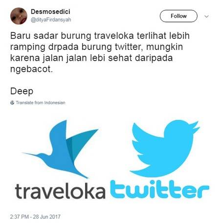 8 Twit Kocak Logo Burung Twitter & Traveloka, Bikin Senyum Kecut!