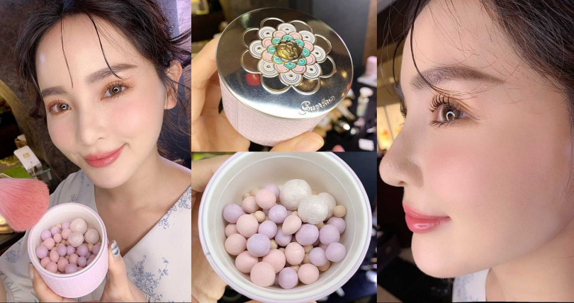 仔細看會發現每顆蜜粉球都是用星鑽粉末滾製而成，難怪會能透出柔和又明亮的妝效。
