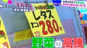 日本蔬菜價格急升，弄得人民怨聲載道
