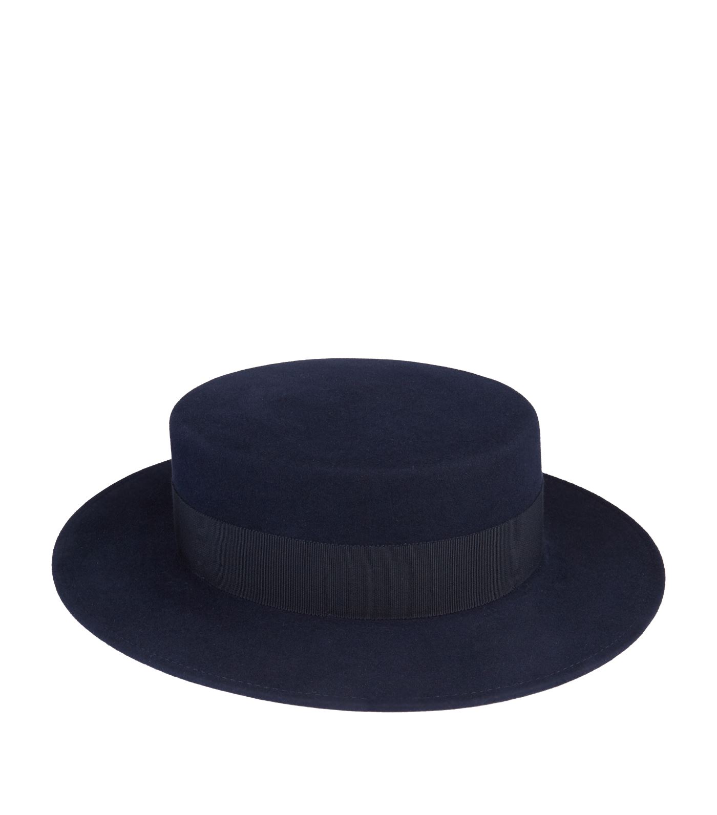 Maison Michel - Replicating the flat-top silhouette of a boater hat, the Kiki Canotier from Maison M