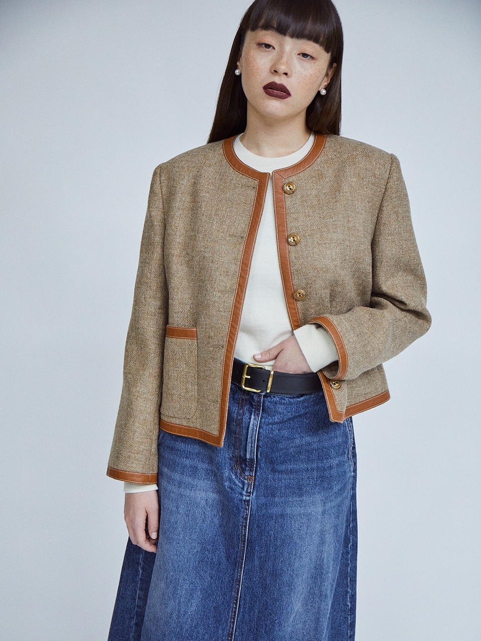 The Aperture 70s Boy School Jacket - Beige