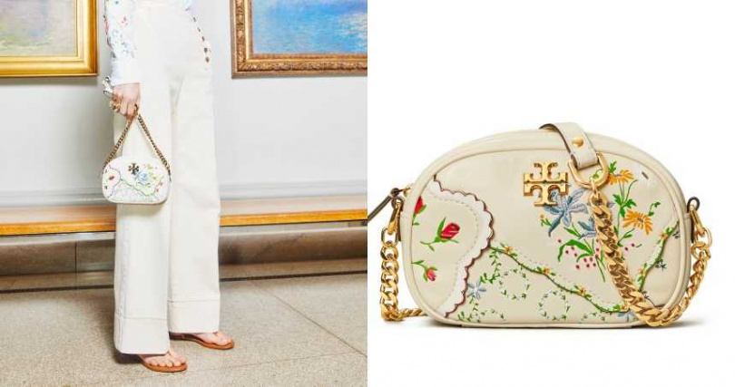 Tory Burch 刺繡手帕拼接圖紋相機包/18,900元 (圖/品牌提供)